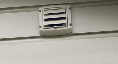 This louvered vent cap works well for clothes dryer vent ducts because it has no screening that could trap dryer lint 