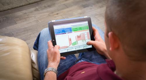 The home owner can track electricity production from the home’s solar panels through a web-based interface that is accessible on any computer or mobile device.