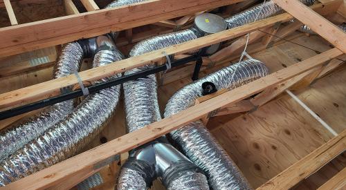 Right - The open web floor joists have ample space for HVAC ducts