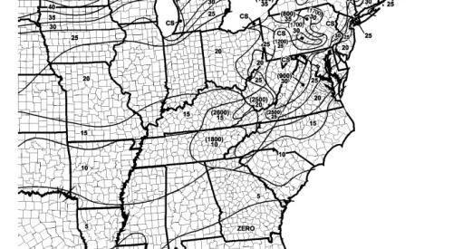 Ground Snow Loads for the United States (eastern), from 2021 IRC, Figure R301.2 (4) 