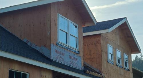 Wrong - Pan flashing is poorly adhered on all 4 windows.
