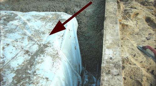 Properly installed vapor barrier