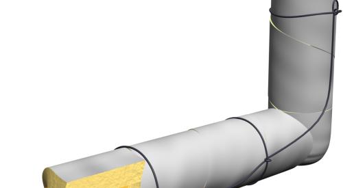 Wrap batt insulation around pipe loosely enough not to compress the insulation and secure with wire or tape