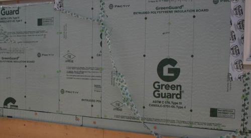 Wrong – Either this tape was not pressed down firmly or the surface was wet or dirty so the tape is not sticking properly even during construction.