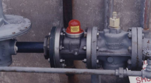 An example of a vertical California Seismic Valve