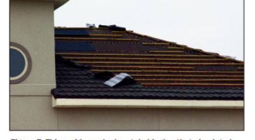 Wrong – The metal shingles and battens were inadequately secured