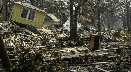 Hurricane Katrina destroyed thousands of homes along the Gulf Coast including these homes in Biloxi, MS 