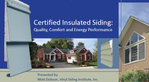 Certified Insulated Siding: Quality, Comfort and Energy Performance