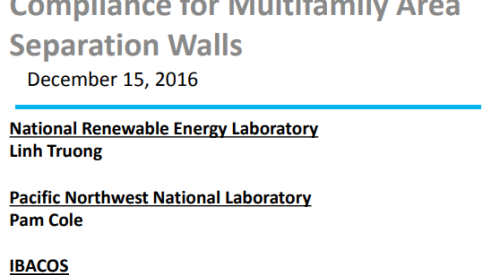 Air Sealing Best Practices and Code Compliance for Multifamily Area Separation Walls