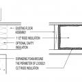 Existing band joist insulation retrofit with 1 1/2 inch rigid insulation