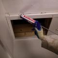 Right - The trim around the attic access is air sealed with caulk