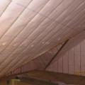 This attic was insulated with 5 inches of closed-cell spray foam on the underside of the roof deck plus 6.5 inches of blown fiberglass covered with sheetrock as a firebreak for a total R-58 roof assembly insulation value.