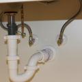 Gaskets provide air sealing around the plumbing fixtures.