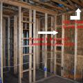 Advanced framing techniques including 2x6 walls spaced at 24 inches on center and ladder blocking at wall intersections allow more space for insulation in the wall cavities while open-web floor joists provide space between floors for ducting.