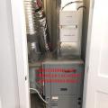 Right - The air handler for this geothermal heat pump is located in conditioned space.  