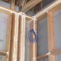 Seams in framing are sealed with caulk.