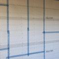 Right- The rigid foam sheathing is taped at all seams before installing the metal lathe for stucco cladding.