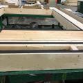 Right – Foam gasket is installed on the surface of the framing before plywood sheathing is installed on these factory-constructed wall panels.