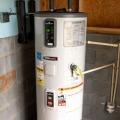 Right – The pipes on this heat pump water heater are carefully insulated.