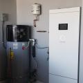 Right – This home solar system includes batteries that provide power during peak evening hours. 