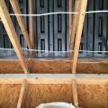 Right – Netting will prevent blown insulation from blocking the soffit vents.