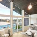 Right - Triple-pane windows let in light and views while minimizing heat loss in winter and unwanted solar heat gain in summer.