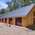 Right - The simple rectangular design of this home provides a large expanse of roof for solar panels.