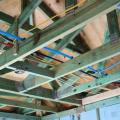 Right – PEX piping speeds hot water directly from the water heater to faucets through the attic in this slab-on-grade home.