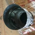 Wrong – the interior seam of the branch duct to trunk duct juncture is sealed with mastic but there are gaps around the exterior seam that should also be sealed with mastic or metal tape.