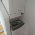 Right – This stacking ENERGY STAR-labeled washer and dryer save energy and water as well as space. 
