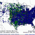  The National Weather Service reports on the incidence of severe storms in the United States for the year 2023.