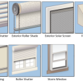 Seven categories of exterior window shading attachments, identified on the DOE Efficient Window Coverings website.