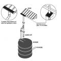 A rooftop rainwater collection system. 