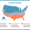 This climate zone map is used by the Attachments Energy Rating Council to provide guidance on whether to focus on their cool climate or warm climate ratings when selecting window attachments for a given location.