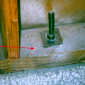 Anchor bolts should be at least 1/2-inch diameter and should be embedded at least 7 inches into the foundation, spaced not more than 6 feet apart, and between 3.5 and 12 inches from each end of the sill plates.