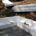 In cold climates, install slab edge insulation when pouring slab on grade foundations.