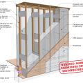 Truss wall with cellulose insulation