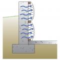 Wrong - Moisture from within the basement foundation wall can migrate into the insulation cavity in a conventional blanket insulation installation.