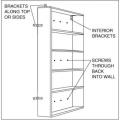 Secure bookcases to the wall with L brackets to prevent damage during seismic events.