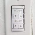 This manual dimmer switch controls the lighting output of multiple fixtures to save energy.