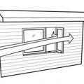 Even when wind is blowing parallel to a wall, an open casement window can create a zone of higher pressure near the window opening, driving airflow into the house