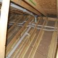 Ceiling gypsum board has been installed