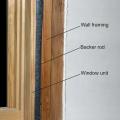 Closed-cell backer rod is installed for air-sealing window and door rough openings.
