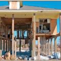 Coastal flooding gutted this home.