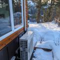 This cold-climate heat pump provides heating and cooling for a home in Cordova, Alaska