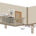 Compressor is relocated onto a cantilevered deck or platform
