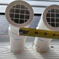 Wrong - Condensing furnace intake and exhaust are too close together.