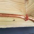 Wrong - Copper pipe was damaged during installation.