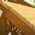Correct roof sheathing to framing connection technique; nails into framing.