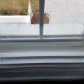 Wrong - Cracks of corner of window frame may be a source of air leakage contributing to condensation on windows.
